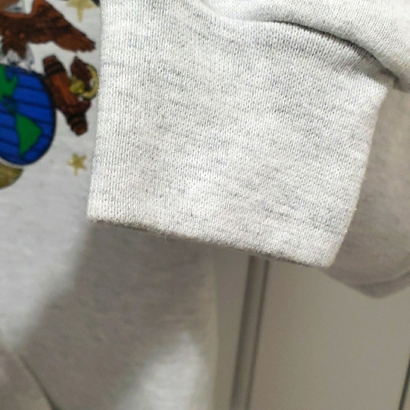 Soffe Unisex Vintage MARINE CORPS Gray Hoodie Sweatshirt. Like New Condition. - Picture 2 of 6